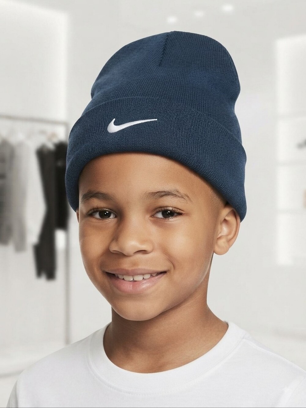 Nike Dark Blue Knit Beanie Youth Size Big Kids
